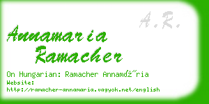 annamaria ramacher business card
